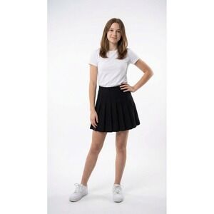 Juniors Skirt Unbranded Black Pleated Tennis Mini Skirt Size S